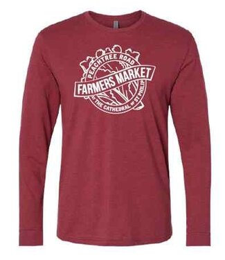 Peachtree Road Farmers Market Long Sleeve T-Shirt - Cardinal Large