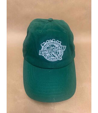 Peachtree Road Farmers Market Baseball Hat -  Forest Green with white stitching