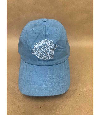 Peachtree Road Farmers Market Baseball Hat -  Ice Blue with white stitching