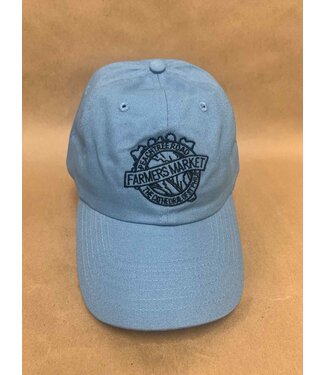 Peachtree Road Farmers Market Baseball Hat -  Ice Blue with black stitching