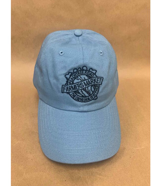 Peachtree Road Farmers Market Baseball Hat -  Ice Blue with black stitching
