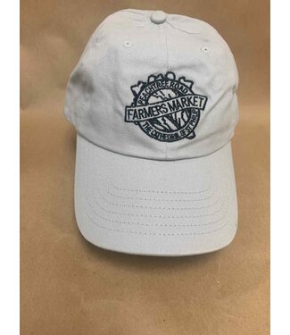 Peachtree Road Farmers Market Baseball Hat -  Light Grey with black stitching