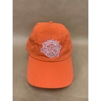 Peachtree Road Farmers Market Baseball Hat -  Tangerine with white stitching