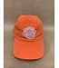 Peachtree Road Farmers Market Baseball Hat -  Tangerine with white stitching