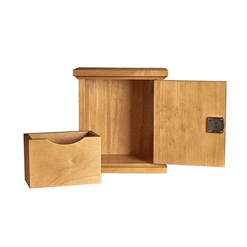 Maple Wall Offering Box - Oak Finish