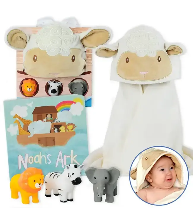 Noah's Ark Baby Gift Set w/ Book, Towel and Squirt Toys