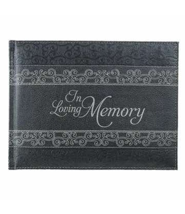 In Loving Memory Charcoal Guest Book