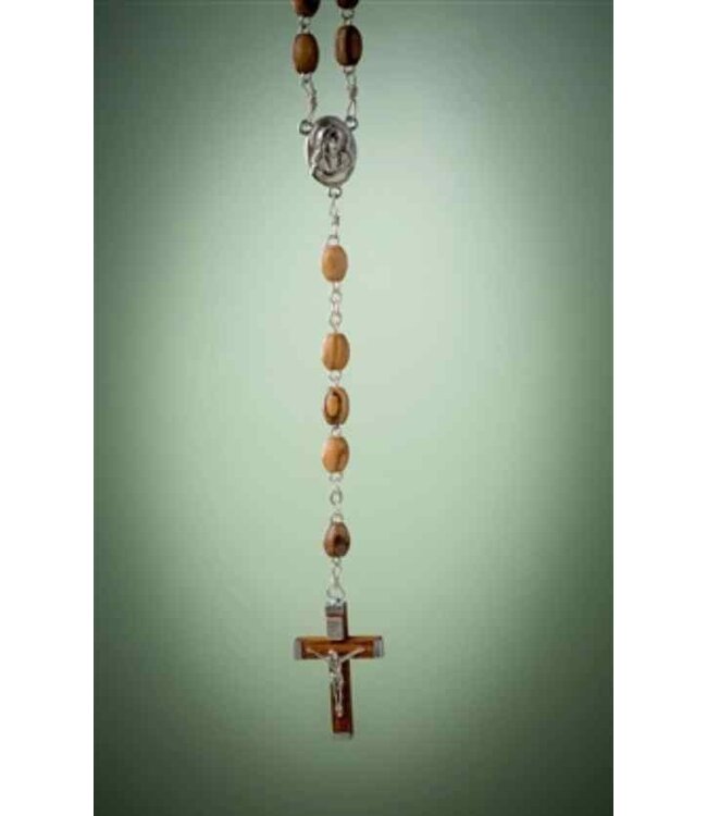 Olive Wood Rosary with Water from the Jordan River