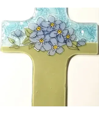 Forget Me Not Flower Large Cross