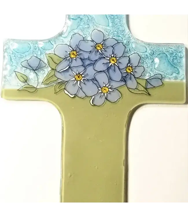 Forget Me Not Flower Large Cross