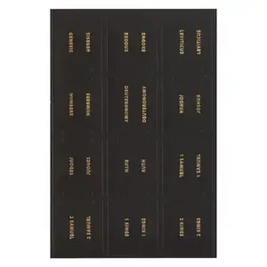 Bible Indexing Tabs Black w/Gold