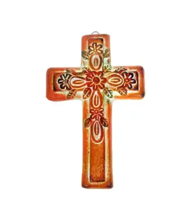 Clay Cross with Flower