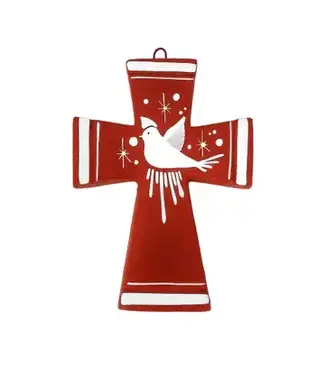Terra Cotta Cross with Holy Spirit