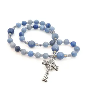 Blue Aventurine 33-Bead Prayer Beads