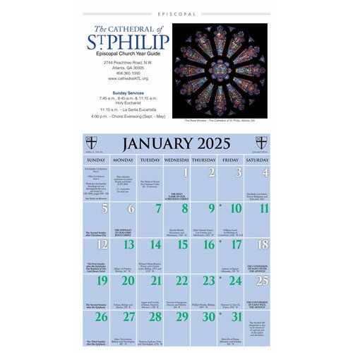 Ashby 2025 The Cathedral of St. Philip Calendar