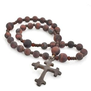 Anglican Rosary Red Tiger Eye Matte