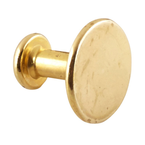 Collar Button Brass 1/2 In  Sold Individually