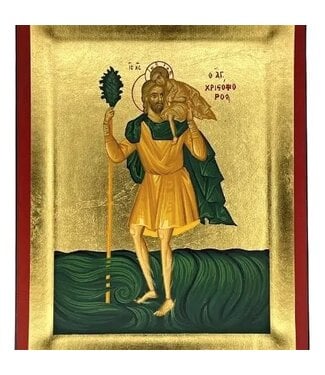 Saint Christopher Silk Screen Icon 5.1 x 3.9 in