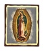 Virgin Mary of Guadalupe Silk Screen Icon – Aged Edge Wood 5.1 x 3.9 in