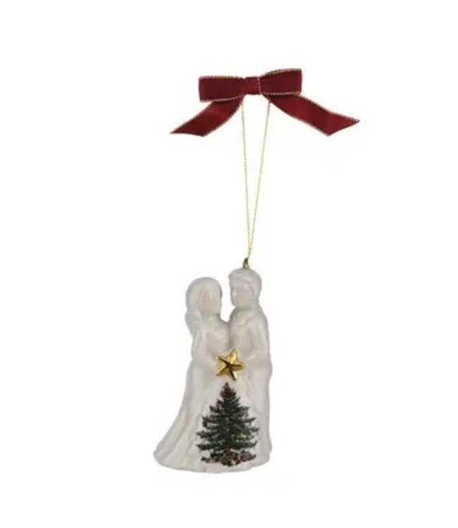 Spode Christmas Tree Bride and Groom Ornament