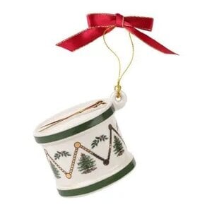 Spode Christmas Tree Drum Ornament