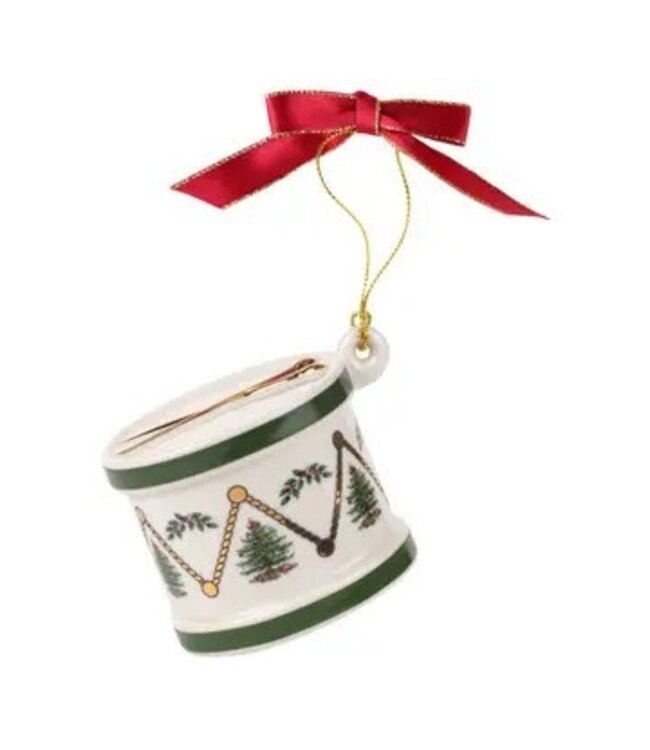 Spode Christmas Tree Drum Ornament