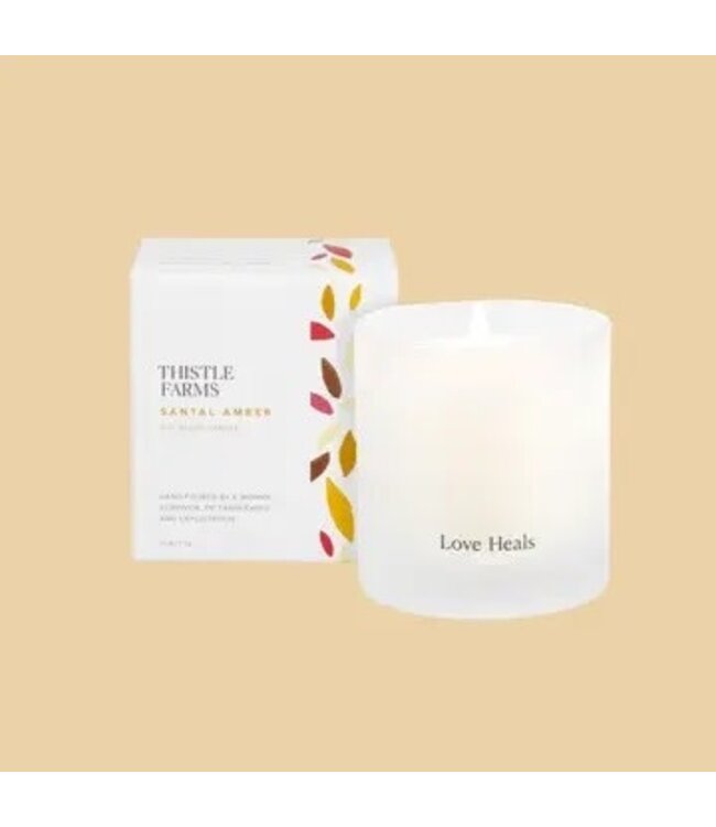 Santal Amber Soy Candle Love Heals Collection
