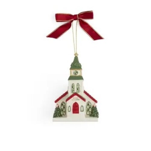 Christmas Tree Church Led Ornament 4"