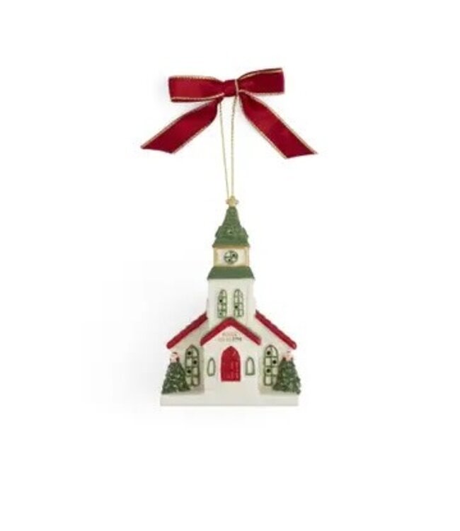 Christmas Tree Church Led Ornament 4"
