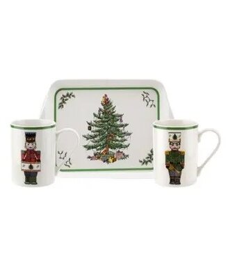 Pimpernel Christmas Tree 3PC Mug & Tray Set Nutcracker