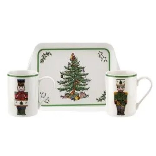 Pimpernel Christmas Tree 3PC Mug & Tray Set Nutcracker