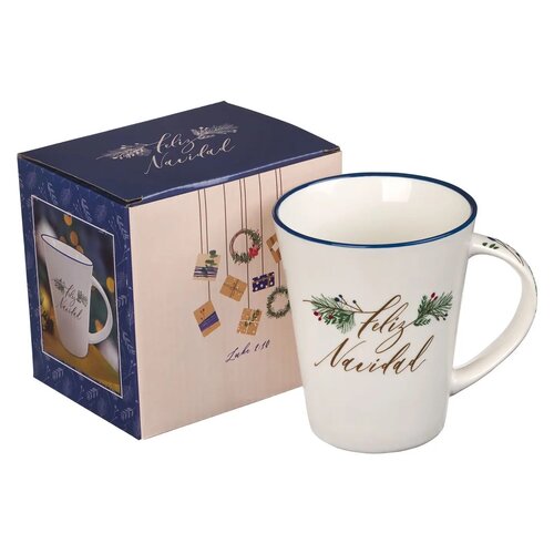 Ceramic Mug Feliz Navidad Luke 2:10