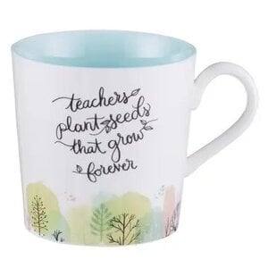 Mug Blue/White Trees Teacher Plant Seeds