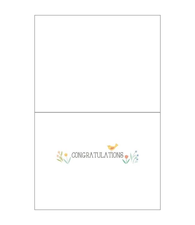 Baby Greeting Card - Clothesline