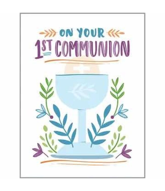 1st Communion - Scripture Religious Greeting Card