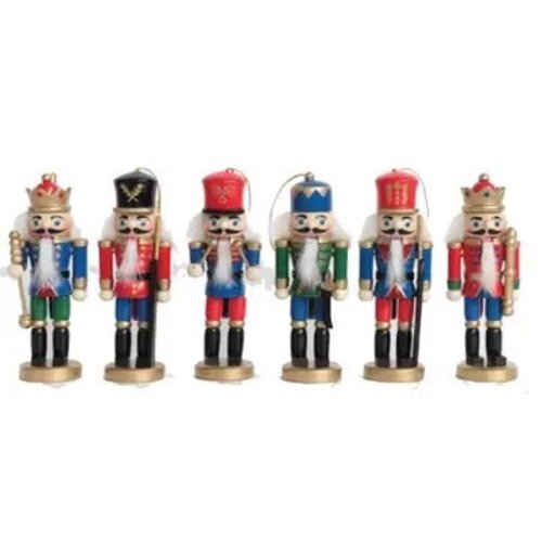 5" King & Guard Nutcrackers, Set of 6