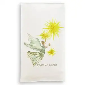 French Graffiti  Angel with Stars Dishtowel