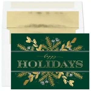 Greenery Banner Boxed Holiday Cards