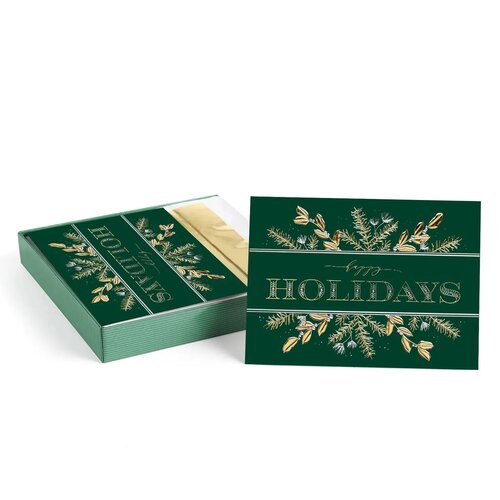 Greenery Banner Boxed Holiday Cards