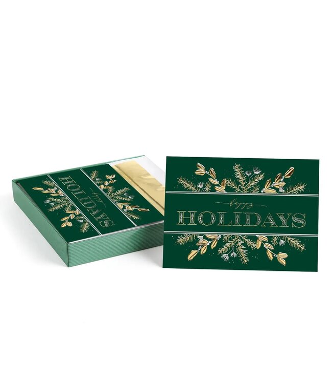 Greenery Banner Boxed Holiday Cards