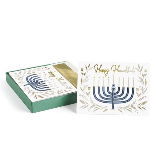 Hanukkah Menorah Boxed Holiday Cards