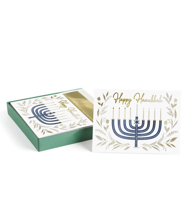 Hanukkah Menorah Boxed Holiday Cards