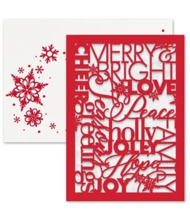 Holiday Wording Laser Cut Boxed Holiday Cards