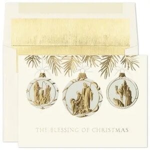 Nativity Ornament Trio Boxed Holiday Cards