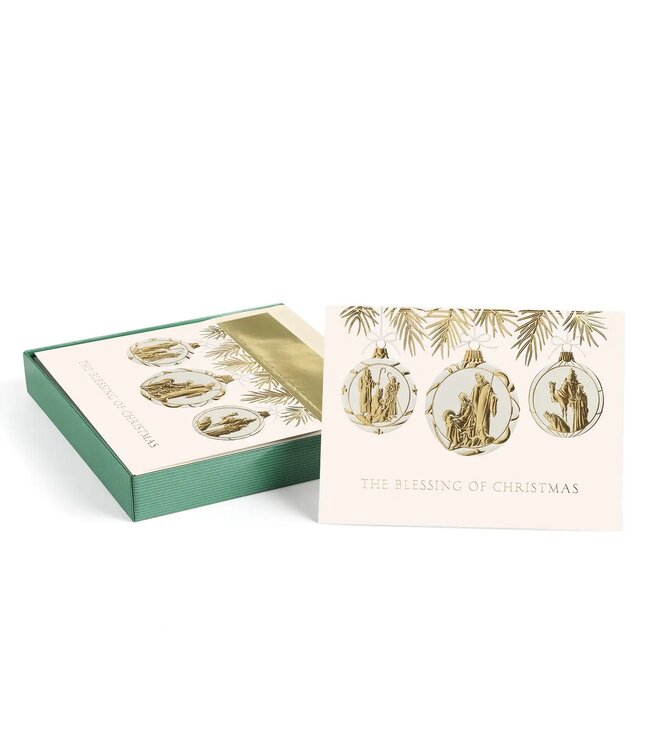 Nativity Ornament Trio Boxed Holiday Cards