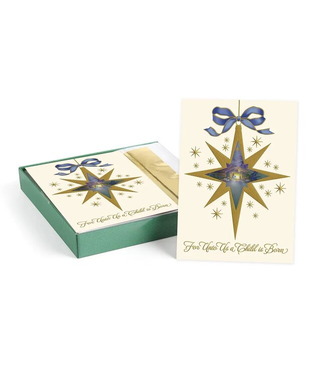 Nativity Star Boxed Holiday Cards