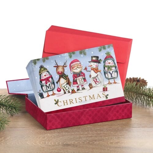 Santa and Friends Christmas Boxed Holiday Cards