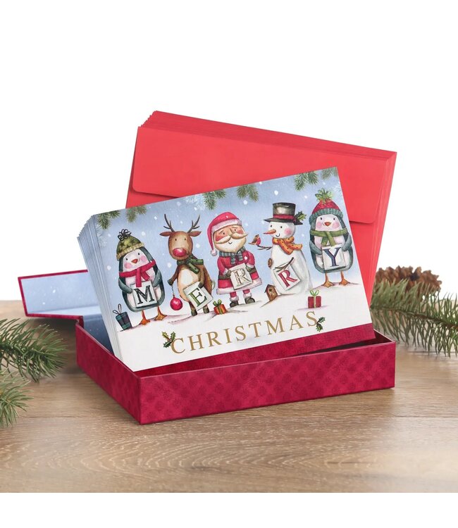 Santa and Friends Christmas Boxed Holiday Cards