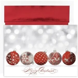 Sparkling Ornaments Boxed Holiday Cards