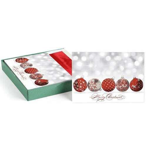 Sparkling Ornaments Boxed Holiday Cards